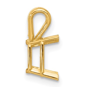 14k 7x5mm Emerald-cut Stone Pendant Mounting — alternate view