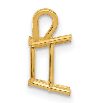 14k 8x6mm Emerald-cut Stone Pendant Mounting — alternate view