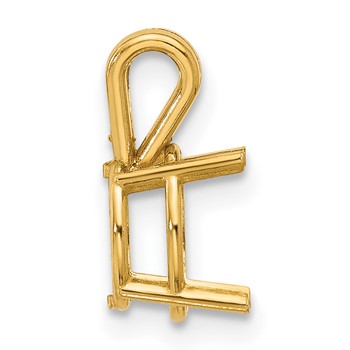 14k 8x6mm Oval Stone Pendant Mounting — alternate view