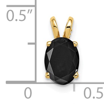14k 8x6 Oval Onyx Pendant — alternate view