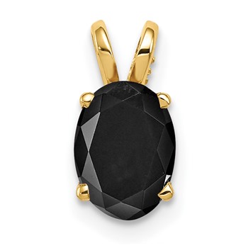 14k 8x6 Oval Onyx Pendant