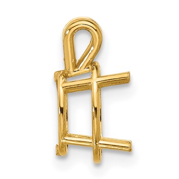 14k 9x7mm Oval Stone Pendant Mounting — alternate view