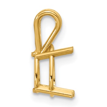 14k 8x5mm Pear Stone Pendant Mounting — alternate view