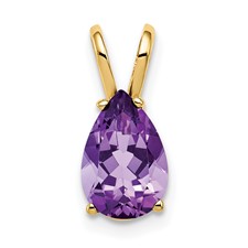 Image of 14k 9x6mm Pear Amethyst pendant