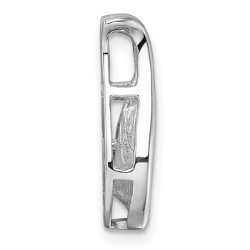 14k White Gold Holds 3.4mm Stone Teardrop-Shape Chain Slide Mounting — alternate view