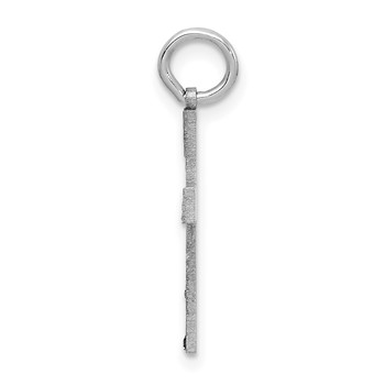 14K White Gold Laser Designed Cross Pendant — alternate view