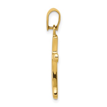 14k Polished Cross Pendant — alternate view