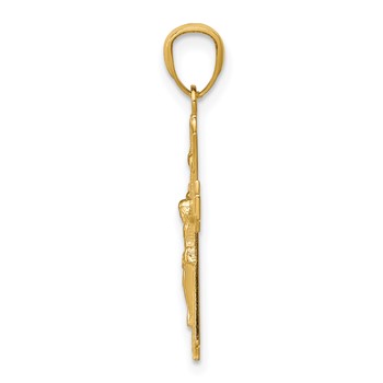 14k Polished Small Passion Crucifix Pendant — alternate view