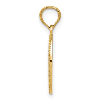 14k Polished Small Cross Medal Pendant — alternate view