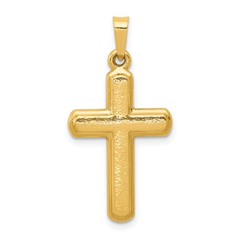 14k Satin Latin Cross Pendant