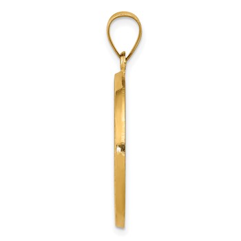 14K Polished and Satin St. Benedict Reversible Hollow Medal Pendant — alternate view