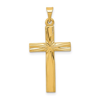14k Polished Latin Cross Pendant