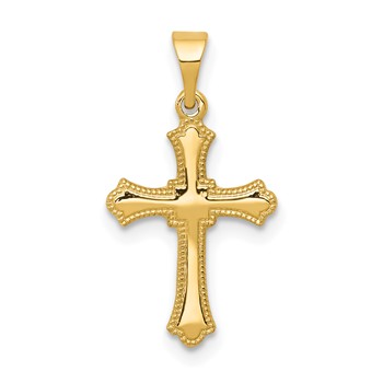 14k Budded Cross Charm