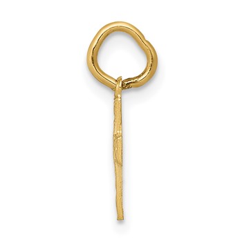 14K Floral Cross Charm — alternate view