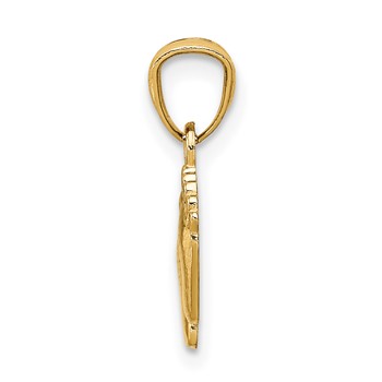 14k Small Feet Pendant — alternate view