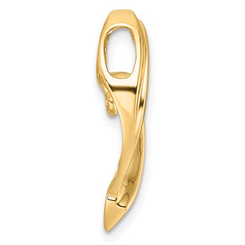 14k Peg-Set Diamond Slide Mounting Fits up to 2mm Regular/4mm Fancy or Reversible Omega — alternate view