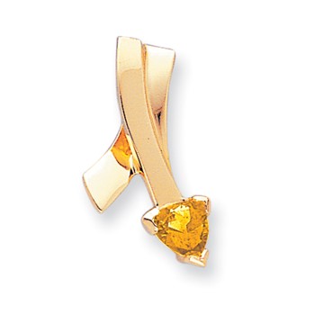 14k 7mm Citrine slide