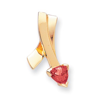 14k 7mm Created Ruby slide