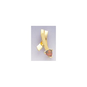 14k 7mm Garnet slide