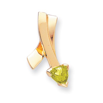 14k 7mm Peridot slide