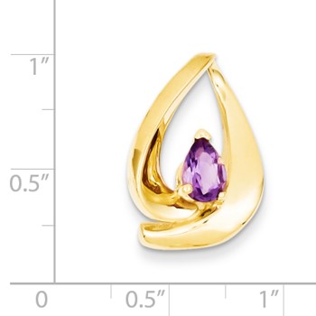 14k 7x5mm Pear Amethyst Slide — alternate view