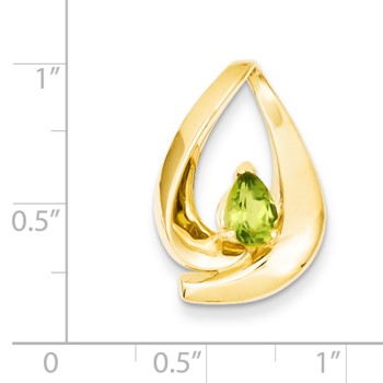14k 7x5mm Pear Peridot slide — alternate view