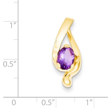 14k 8x6mm Oval Amethyst slide — alternate view