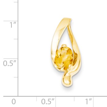 14k 8x6mm Oval Citrine slide — alternate view