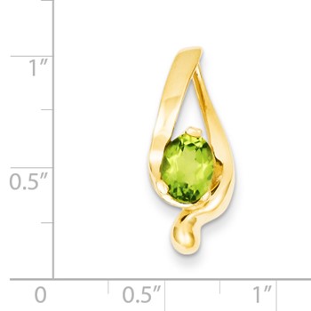 14k 8x6mm Oval Peridot Slide — alternate view