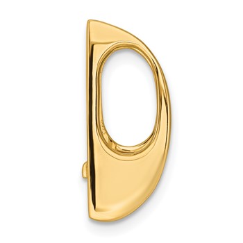 14k Holds 6mm Stone Slide Mounting Fits up to 6mm Regular/8mm Fancy or Reversible Omega — alternate view
