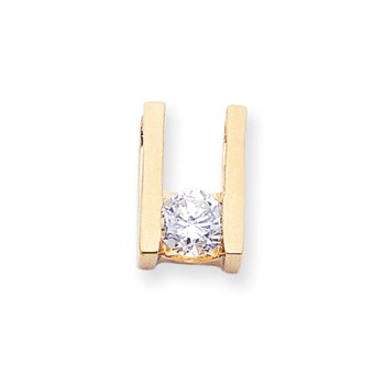 14k Polished Completed Fits up to 10mm on Both Fancy Moissanite Slid