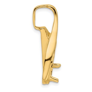 14k Holds 6mm Stone Fancy Slide Mounting Fits up to 4mm Regular/6mm Fancy or Reversible Omega — alternate view