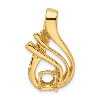 14k Holds 6mm Stone Fancy Slide Mounting Fits up to 4mm Regular/6mm Fancy or Reversible Omega