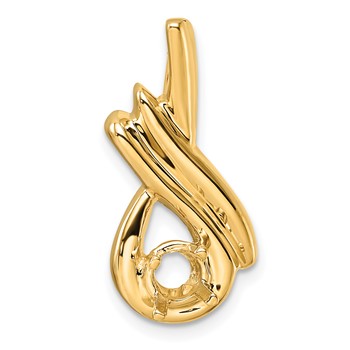 14k Holds 5mm Stone Slide Mounting Fits up to 8mm Regular/Fancy/Reversible Omega