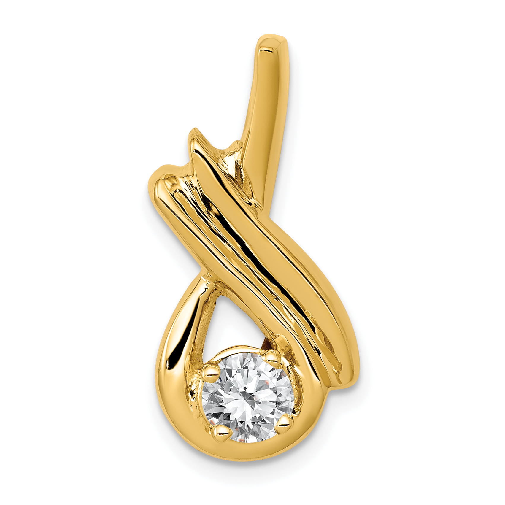 14k Moissanite Slide