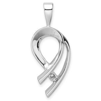 14k White Gold Holds 4mm Stone Slide Mounting Fits up to 2mm Regular/6mm Fancy or Reversible Omega