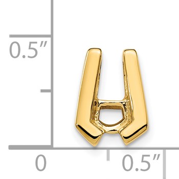 14k Holds 4.5mm Stone Slide Mounting Fits up to 2mm Regular/3mm Fancy or Reversible Omega — alternate view