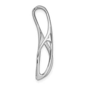 14k White Gold Peg-Set Diamond Slide Mounting Fits up to 6mm Regular/8mm Fancy or Reversible Omega — alternate view