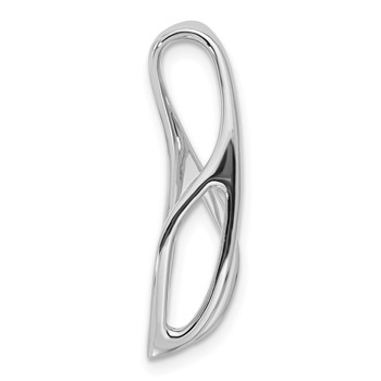 14k White Gold Peg-Set Diamond Slide Mounting Fits up to 6mm Regular/8mm Fancy or Reversible Omega — alternate view