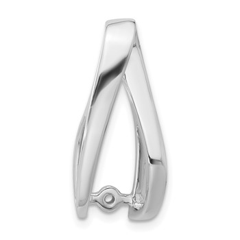 14k White Gold Peg-Set Diamond Slide Mounting Fits up to 6mm Regular/8mm Fancy or Reversible Omega