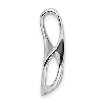 14k White Gold Peg-Set Diamond Slide Mounting Fits up to 4mm Regular/6mm Fancy or Reversible Omega — alternate view