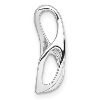 14k White Gold Peg-Set Diamond Slide Mounting Fits up to 2mm Regular/6mm Fancy or Reversible Omega — alternate view