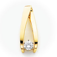 14k Moissanite Slide