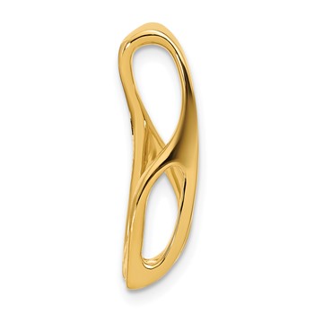 14k Peg-Set Diamond Slide Mounting Fits up to 4mm Regular/6mm Fancy or Reversible Omega — alternate view