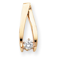 14k Moissanite Slide