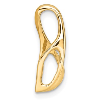 14k Peg-Set Diamond Slide Mounting Fits up to 2mm Regular/6mm Fancy or Reversible Omega — alternate view