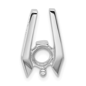 14k White Gold Holds 6.5mm Stone Slide Mounting Fits up to 2mm Regular/5mm Fancy or Reversible Omega