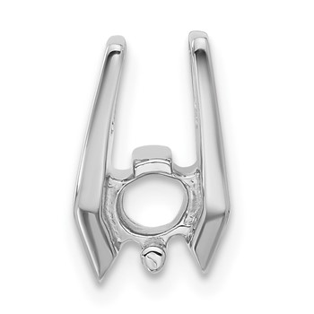 14k White Gold Holds 5.25mm Stone Slide Mounting Fits up to 3mm Fancy or Reversible Omega Only