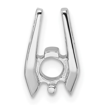 14k White Gold Holds 4.75mm Stone Slide Mounting Fits up to 3mm Fancy or Reversible Omega Only