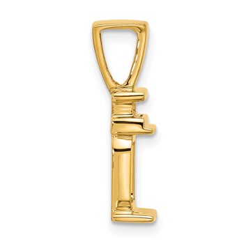 14k Fits 2mm Omega/4mm Fancy or Reversible 8x6mm Emerald-cut Slide Mounting — alternate view